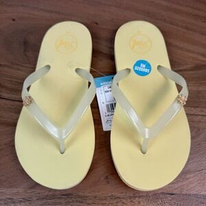 New Little Kids Reef Charming Pale Banana Slip On Flip Flops Shoes Size 13 C